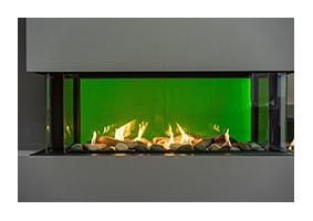 AMantii Lyon 4 Sided See Through Gas Fireplace